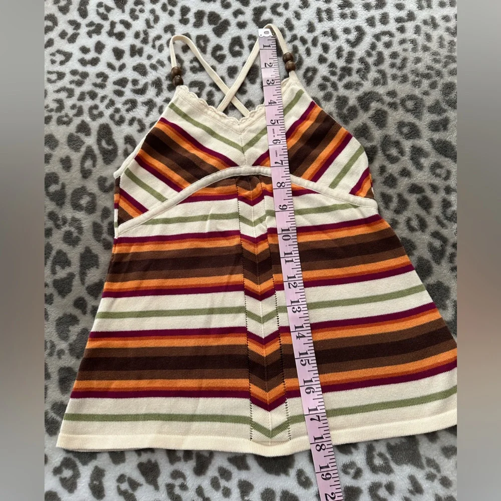 2006 Gymboree Striped Sweater Tank Top in Cream Size 9